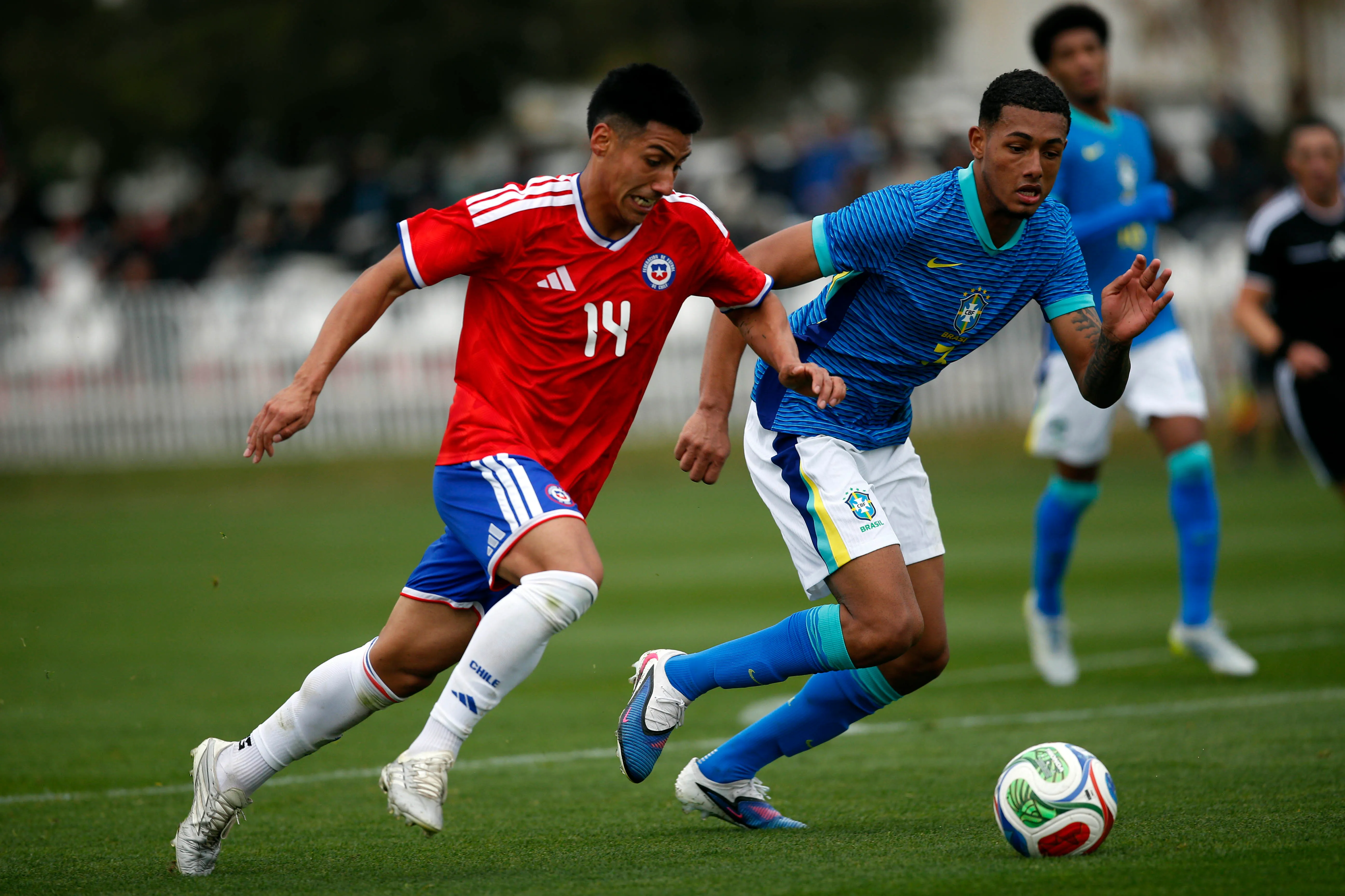 Chile se impuso por 2 a 0 ante Brasil en el segundo amistoso de la Sub 20. Foto: Carlos Vera, Comunicaciones FFCh.