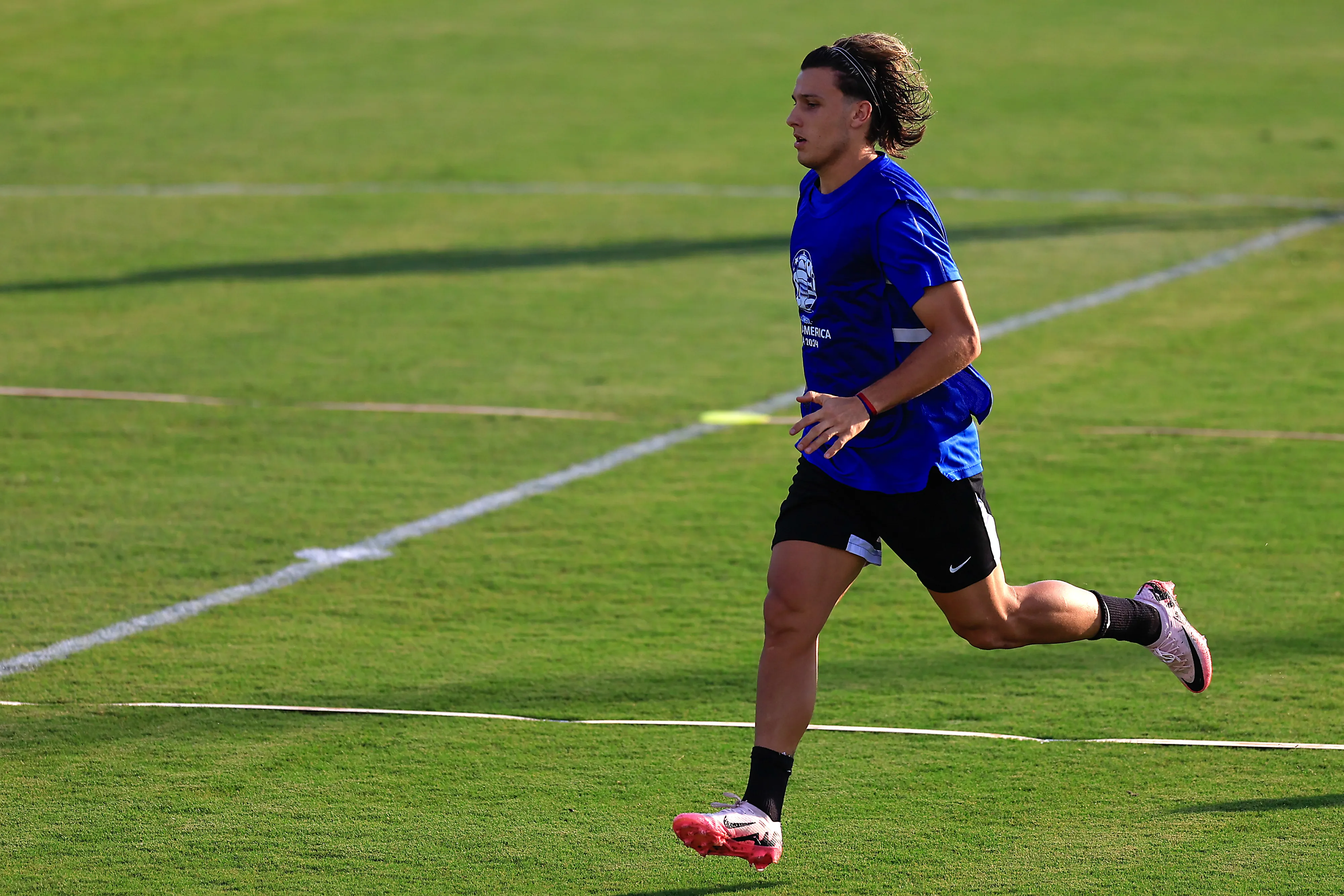 Agustín Canobbio en una práctica de la selección de Uruguay. (Buda Mendes/Getty Images).