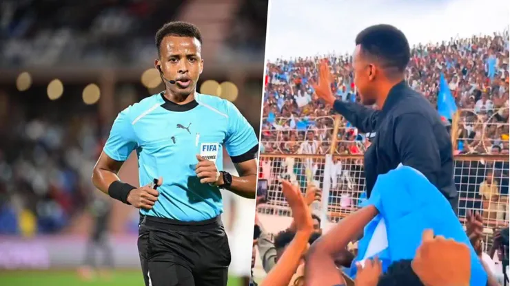 El árbitro Omar Abdulkadir Arta volvió como héroe a Somalia