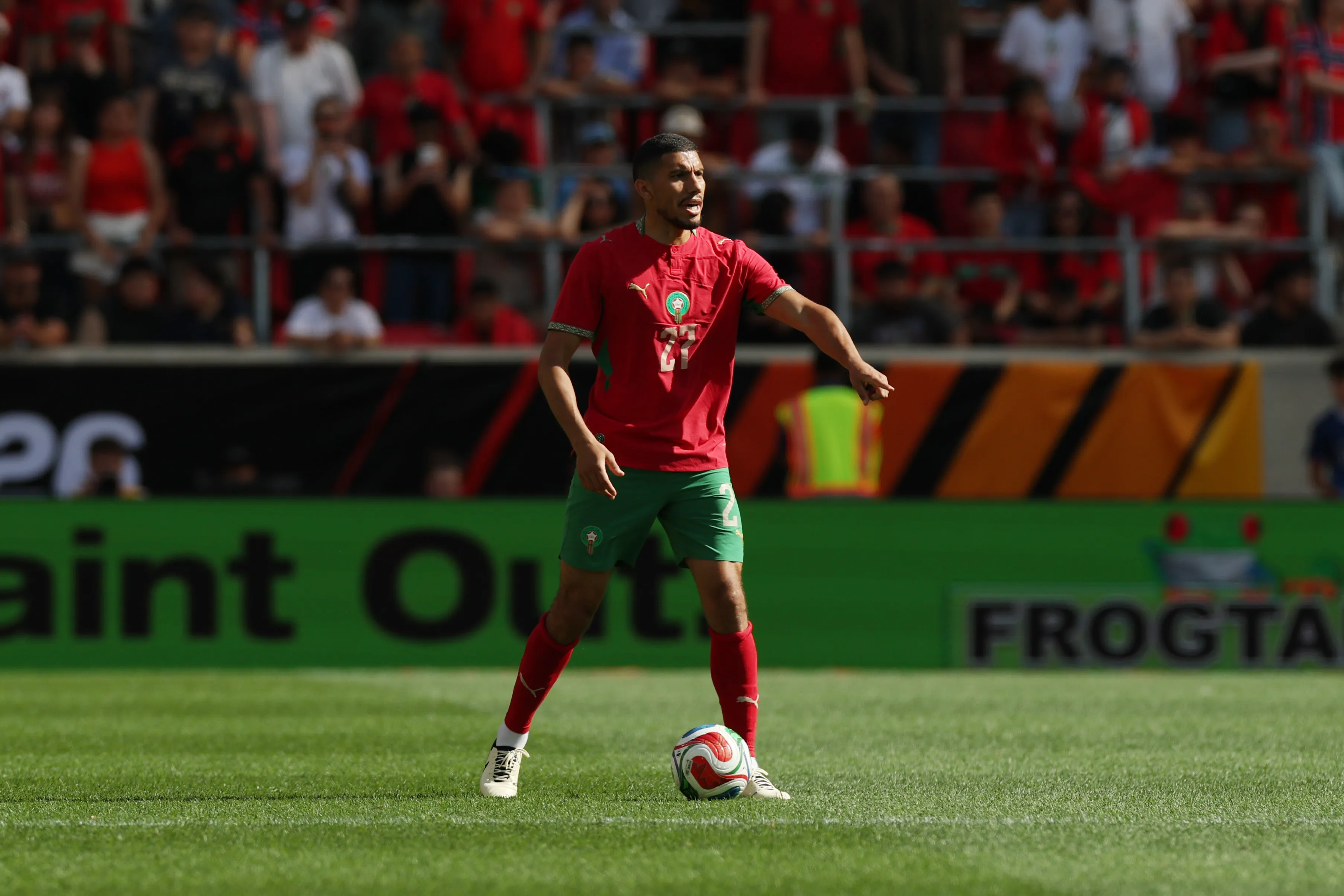 Marwane Saadane en acción en el 1-1 frente a Noruega. (Vincent Carchietta/Getty Images).