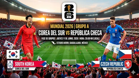 Corea del sur y República Checa animan el segundo partido del Mundial 2026.