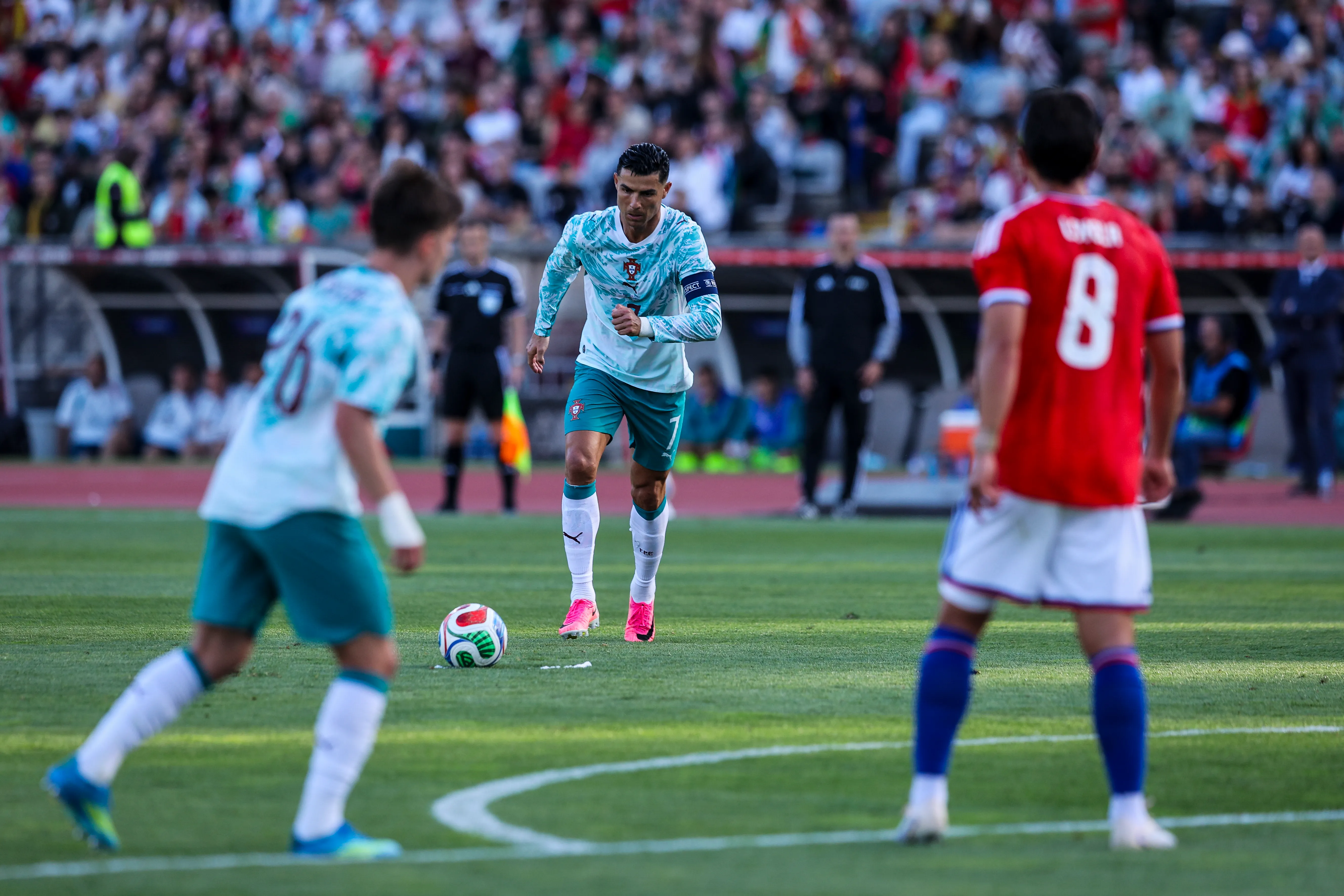 La Portugal de CR7 venció 2-1 a Chile en su penúltimo amistoso antes de ire al Mundial 2026. | Foto: Getty Images.