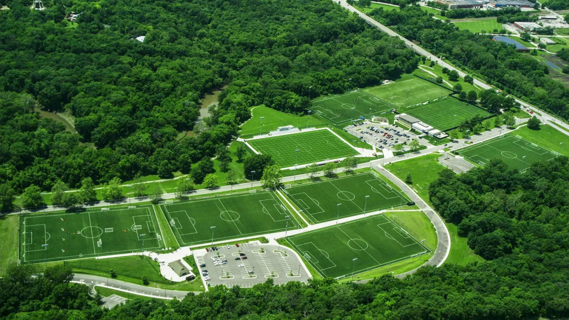 El Swope Soccer Village del Sporting KC, lugar que Inglaterra eligió para concentrar en este Mundial 2026. | Foto: Archivo.&nbsp;