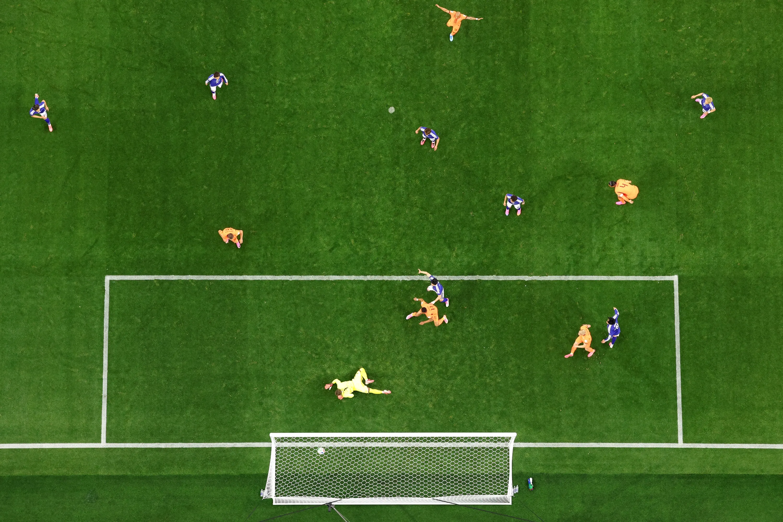 Vista aérea del golazo de Van Dijk | Getty Images