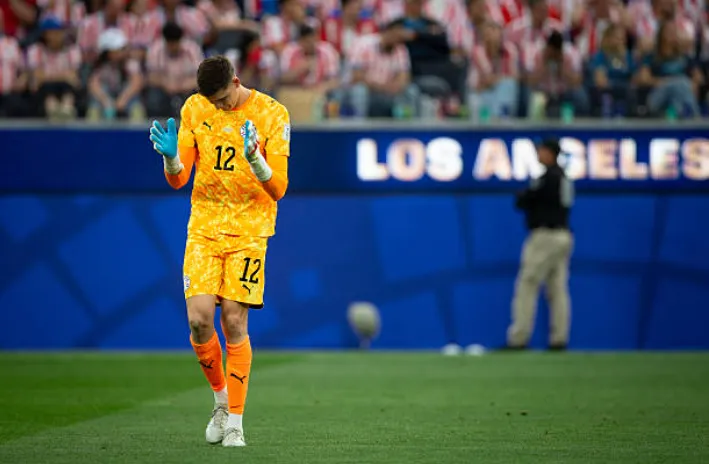 Orlando Gill y otra imagen en el triunfo 4-1 de Estados Unidos ante la Albirroja. (Getty Images).