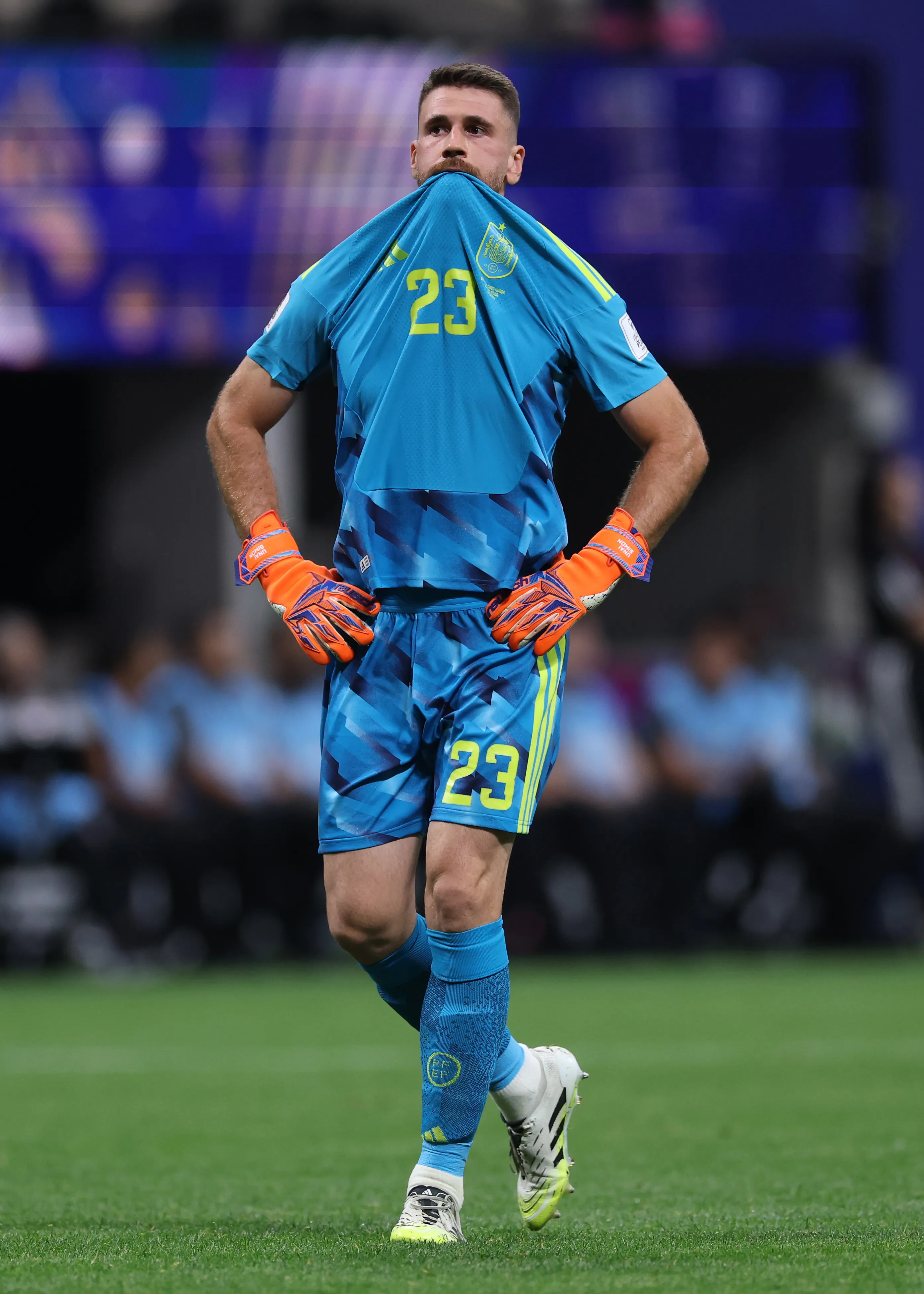 Unai Simón fue el portero titular de España vs Cabo Verde. (Mattia Ozbot/Getty Images).