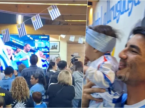 El delantero del fútbol chileno alentó a Uruguay en el Mundial