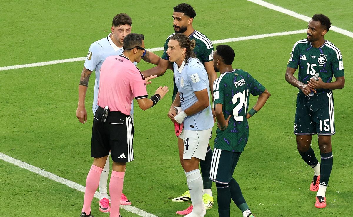 La jugada que reclaman en el empate entre Uruguay contra Arabia Saudita en el Mundial 2026