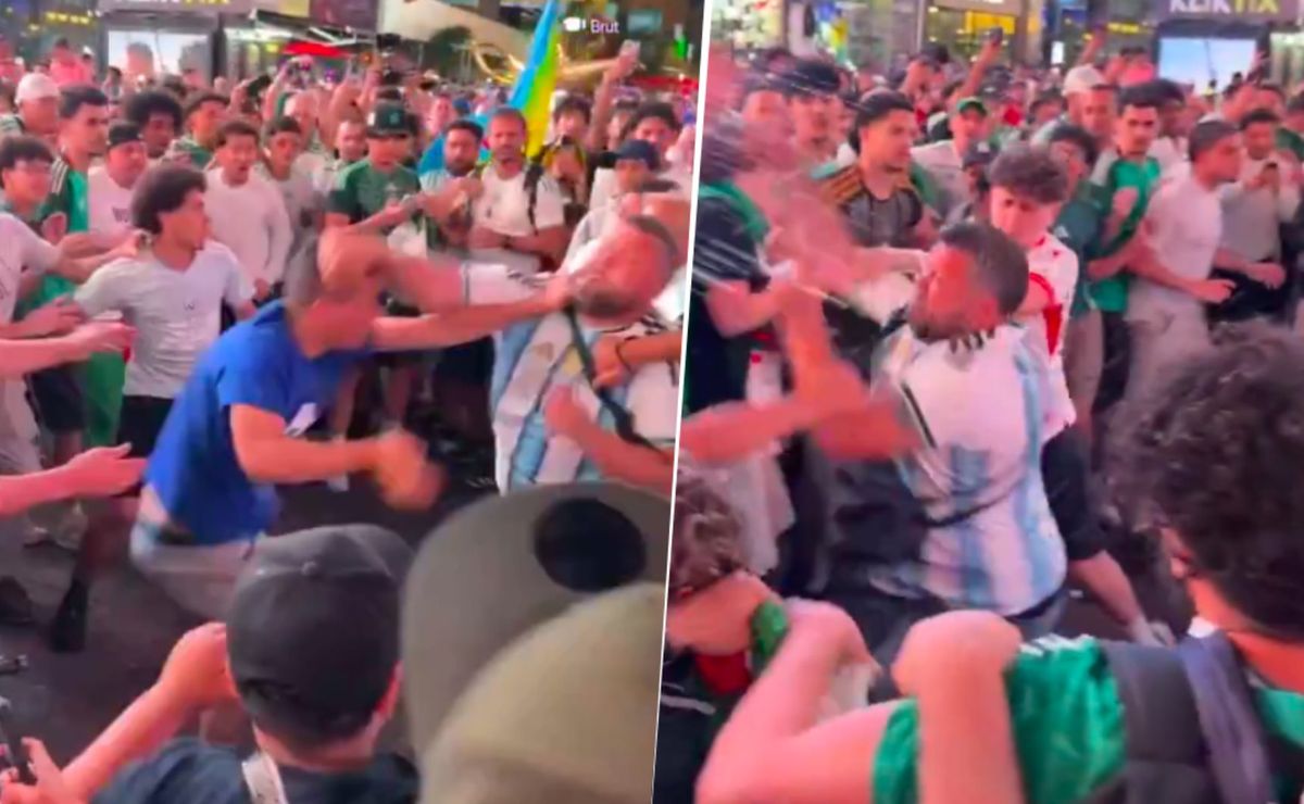 “Violento cruce”: Hinchas argentinos protagonizan pelea en Times Square a horas del debut por el Mundial