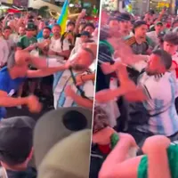 Combos iban, combos venían: Hinchas argentinos protagonizan pelea en Times Square