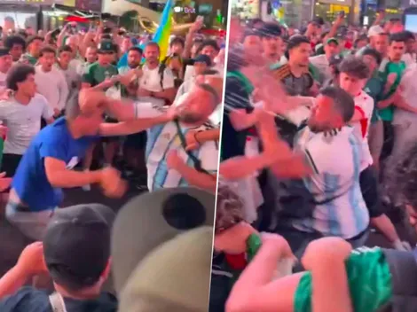 Combos iban, combos venían: Hinchas argentinos protagonizan pelea en Times Square
