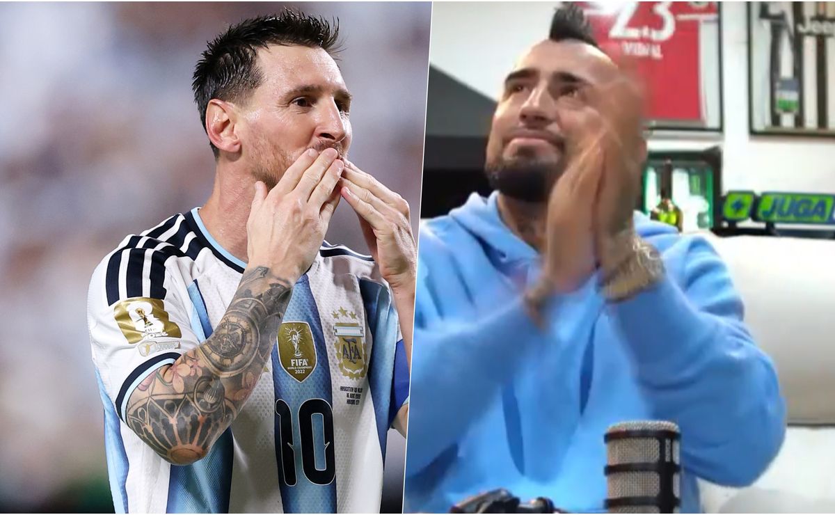 Arturo Vidal alaba a Lionel Messi tras hacer historia en el Mundial: “El único que juega en Argentina”