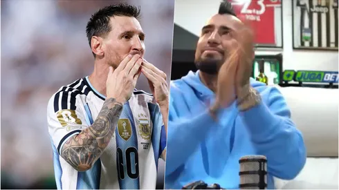 Arturo Vidal festejó la noche histórica de Lionel Messi en el Mundial.