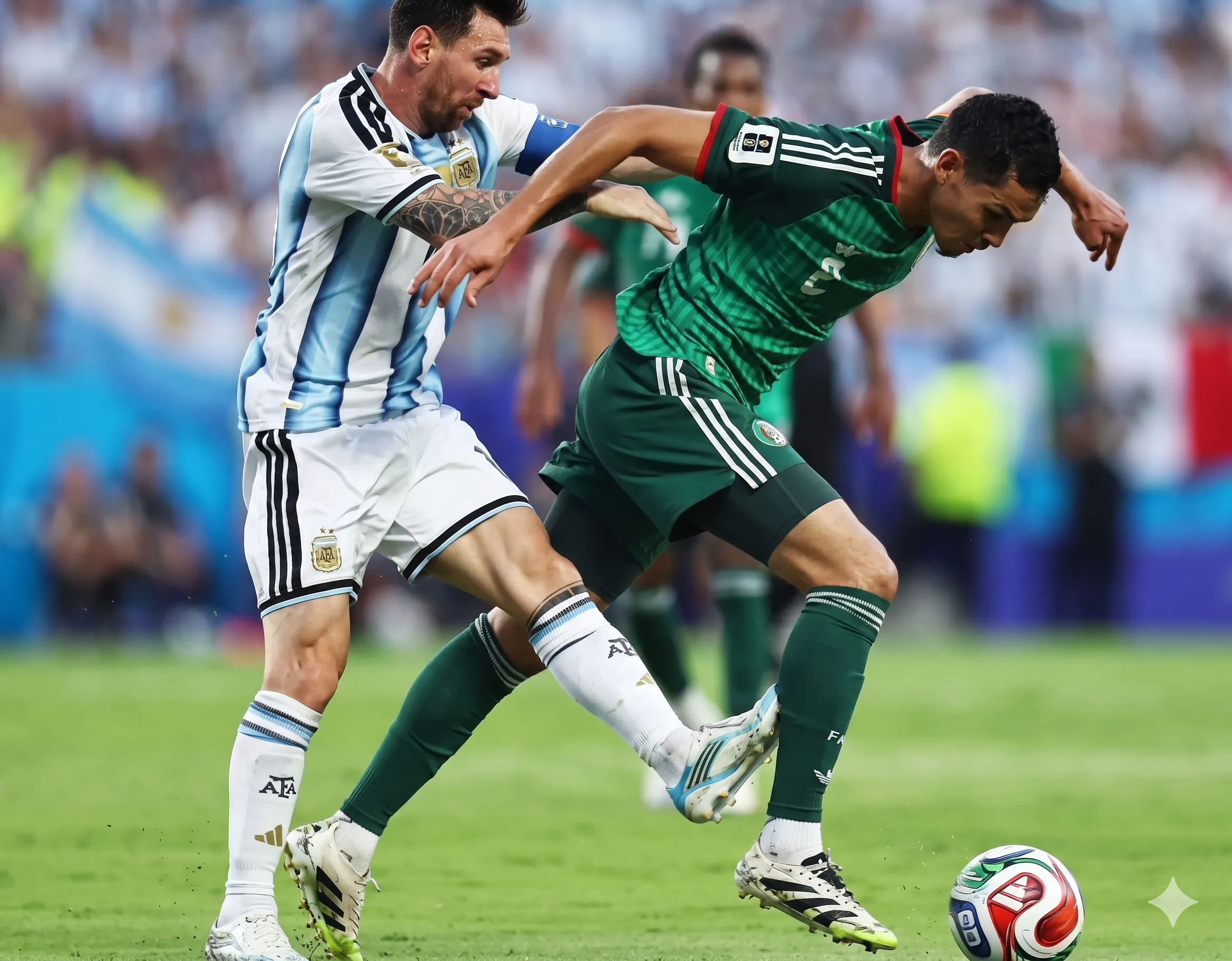 Esta es la fuerte entrada por la que Lionel Messi ni siquiera vio la tarjeta amarilla en el Mundial 2026. | Foto: Getty.