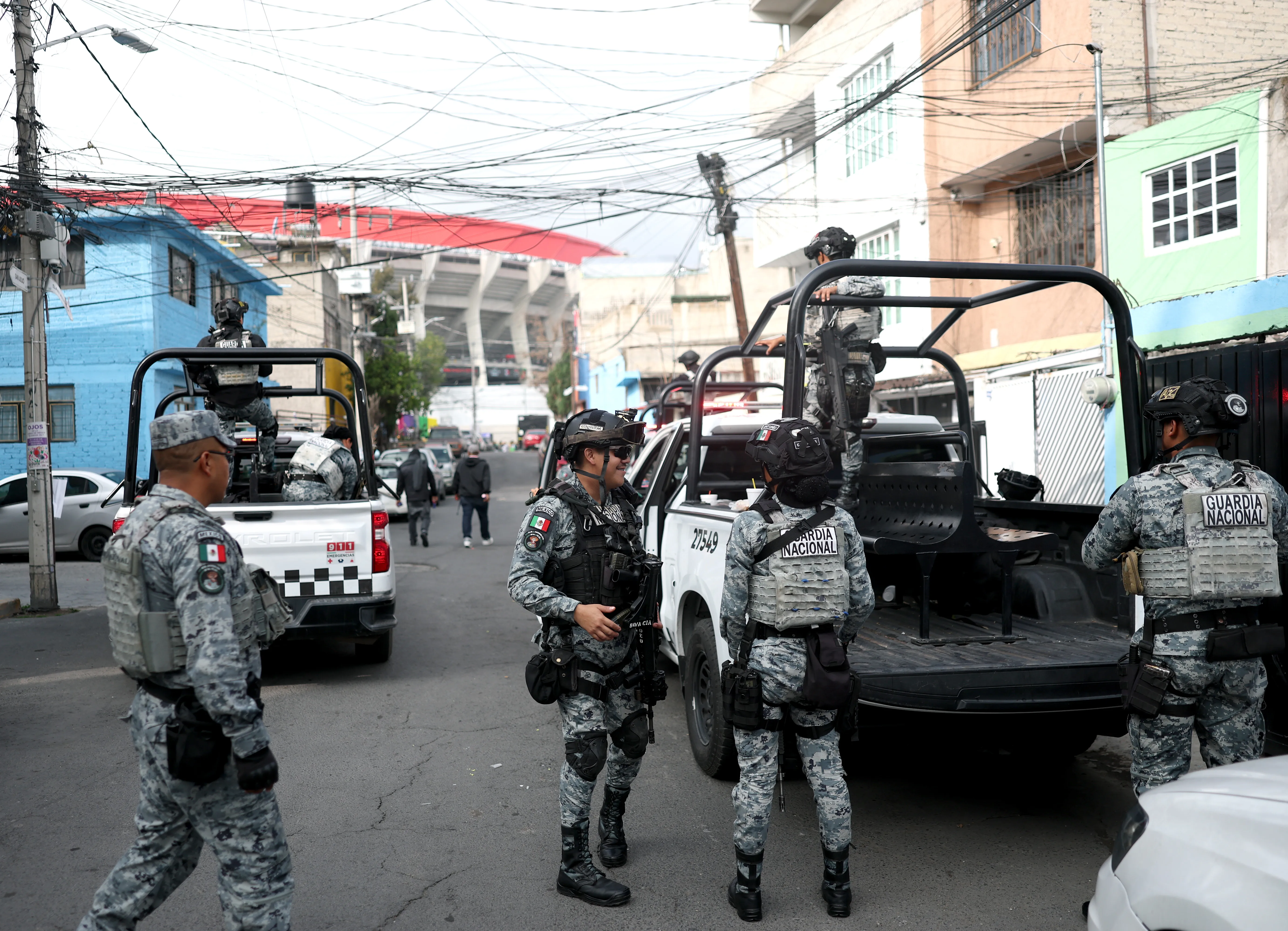 Las autoridades mexicanas derribaron un dron en el entrenamiento de Corea del Sur. (Photo by Carl Recine/Getty Images)