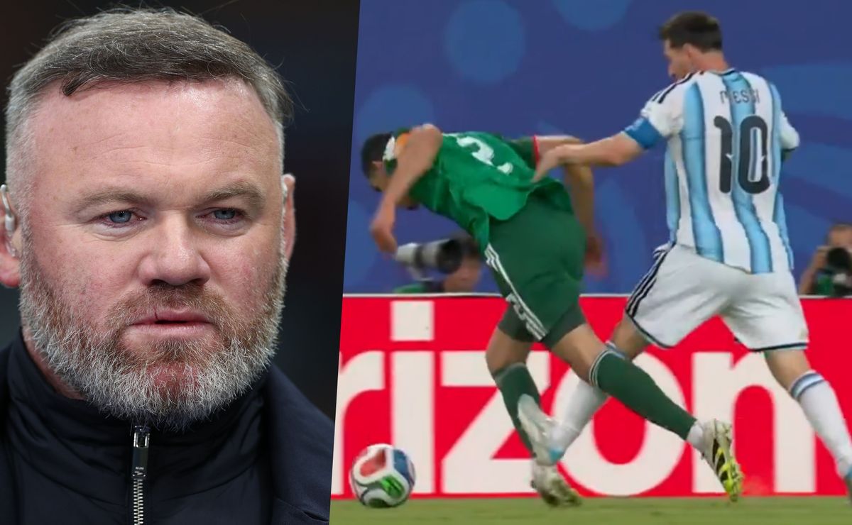 Wayne Rooney reaccionó al planchazo de Lionel Messi: “Ni de broma era tarjeta roja”