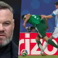 Rooney reaccionó al planchazo de Messi: “Ni de broma era roja”