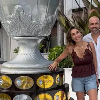 Con su esposa y la Copa América: Reaparece Jadue en el Mundial