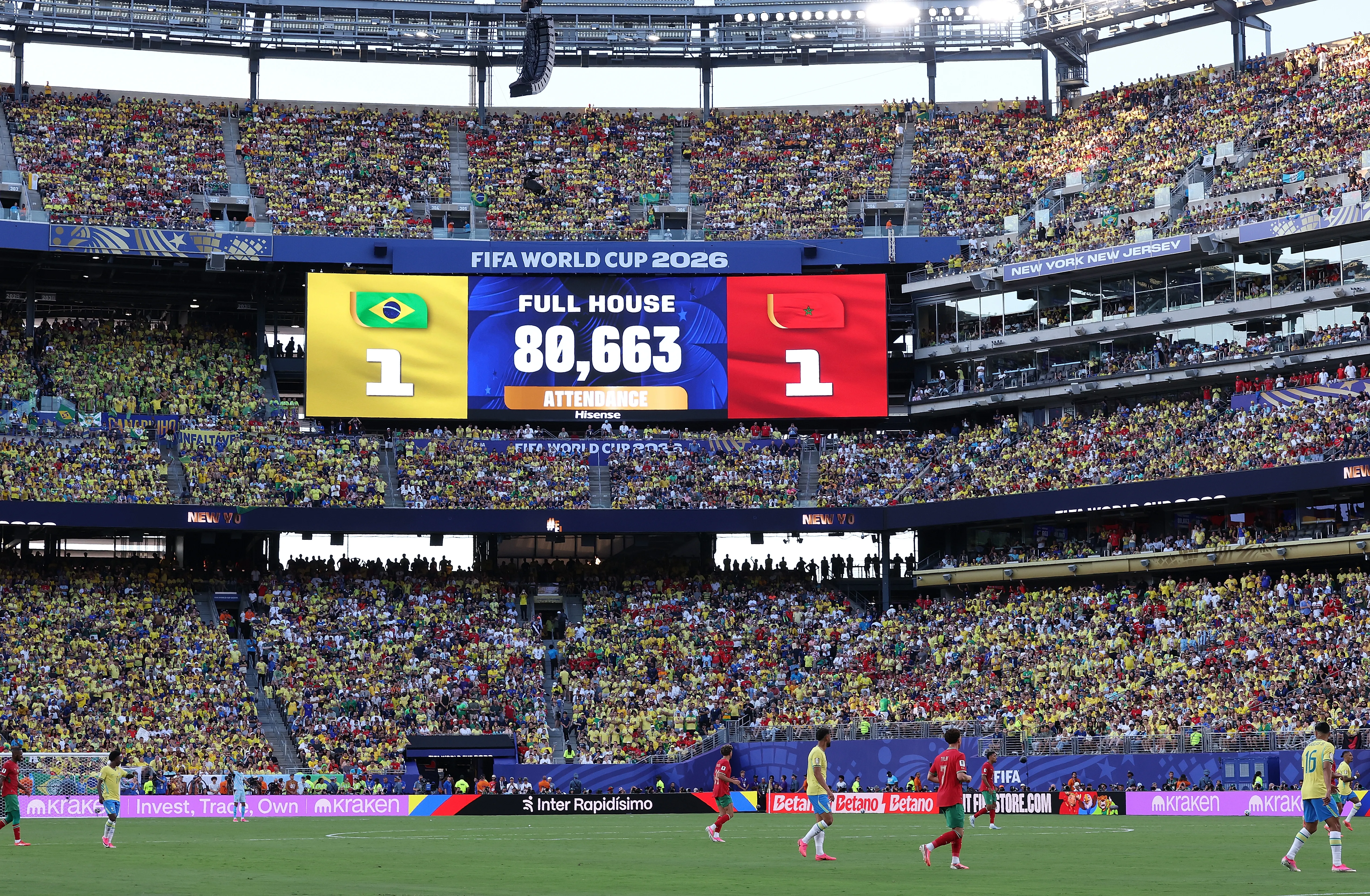 Llena la casa para el Brasil vs Marruecos | Getty Images