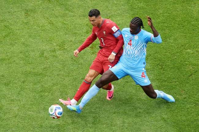 Cristiano Ronaldo no pudo brillar en su debut en el Mundial 2026 con Portugal. | Foto: Getty Images.