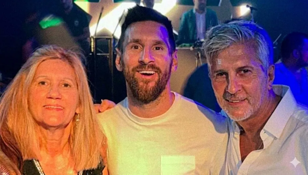 Lionel Messi junto a su padre, Jorge Messi. | Foto: Archivo.