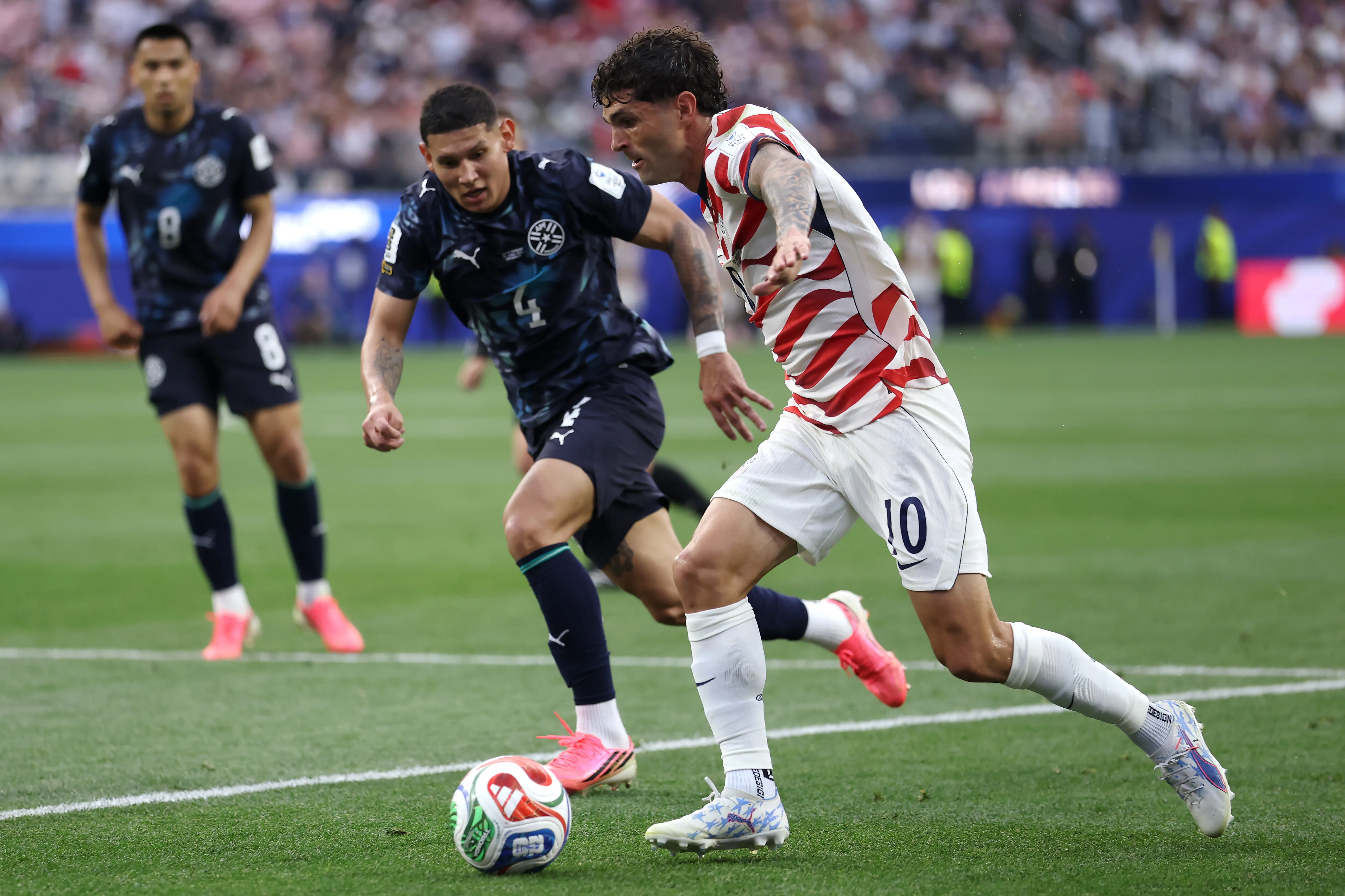 Paraguay perdió por un 4-1 ante Estados Unidos en la primera fecha del Mundial. (Photo by Dean Mouhtaropoulos/Getty Images)