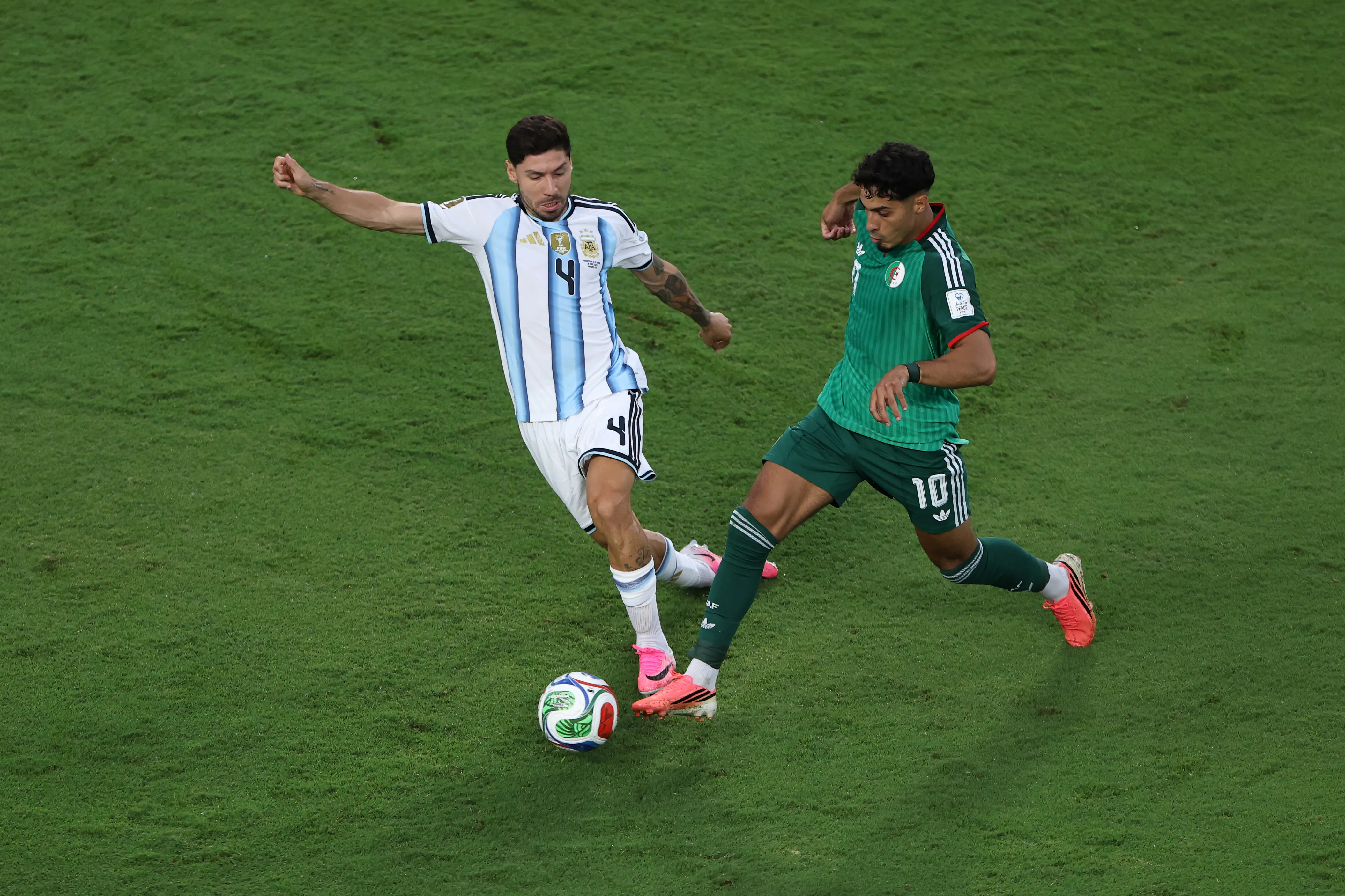 Gonzalo Montiel fue titular en el estreno de Argentina en el Mundial 2026. (Photo by Francois Nel/Getty Images)