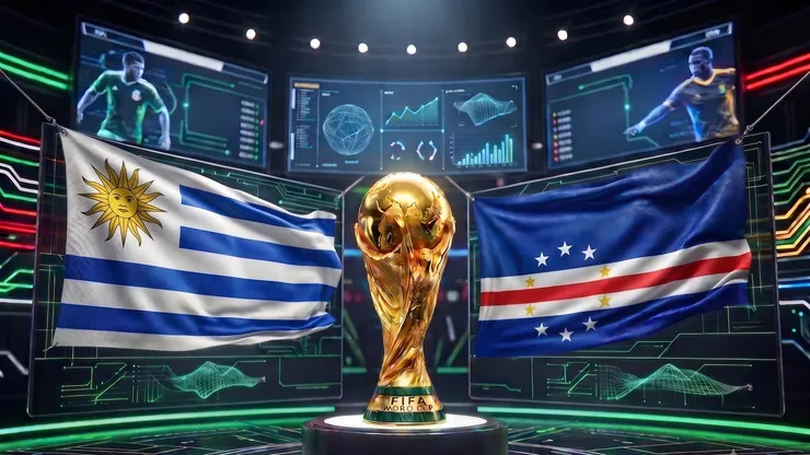 Uruguay enfrenta a Cabo Verde por el Grupo H de la fase e grupos.