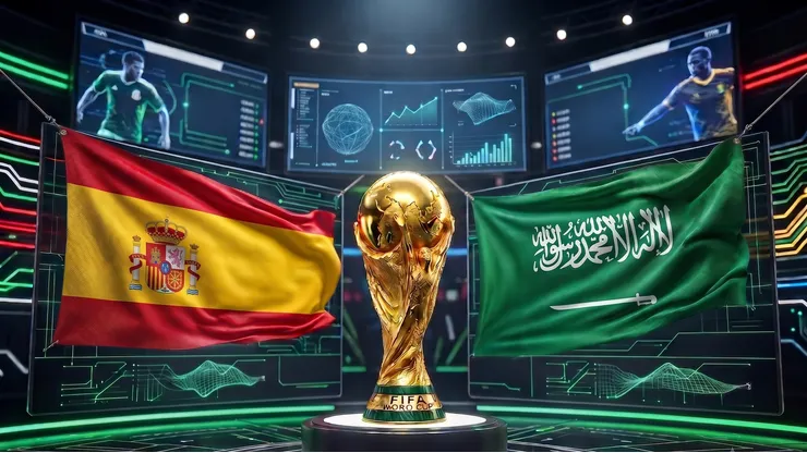 España enfrenta a Arabia Saudita por el Grupo H de la fase e grupos.