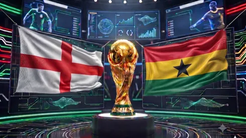 Inglaterra enfrenta a Ghana por la segunda fecha del Grupo L.