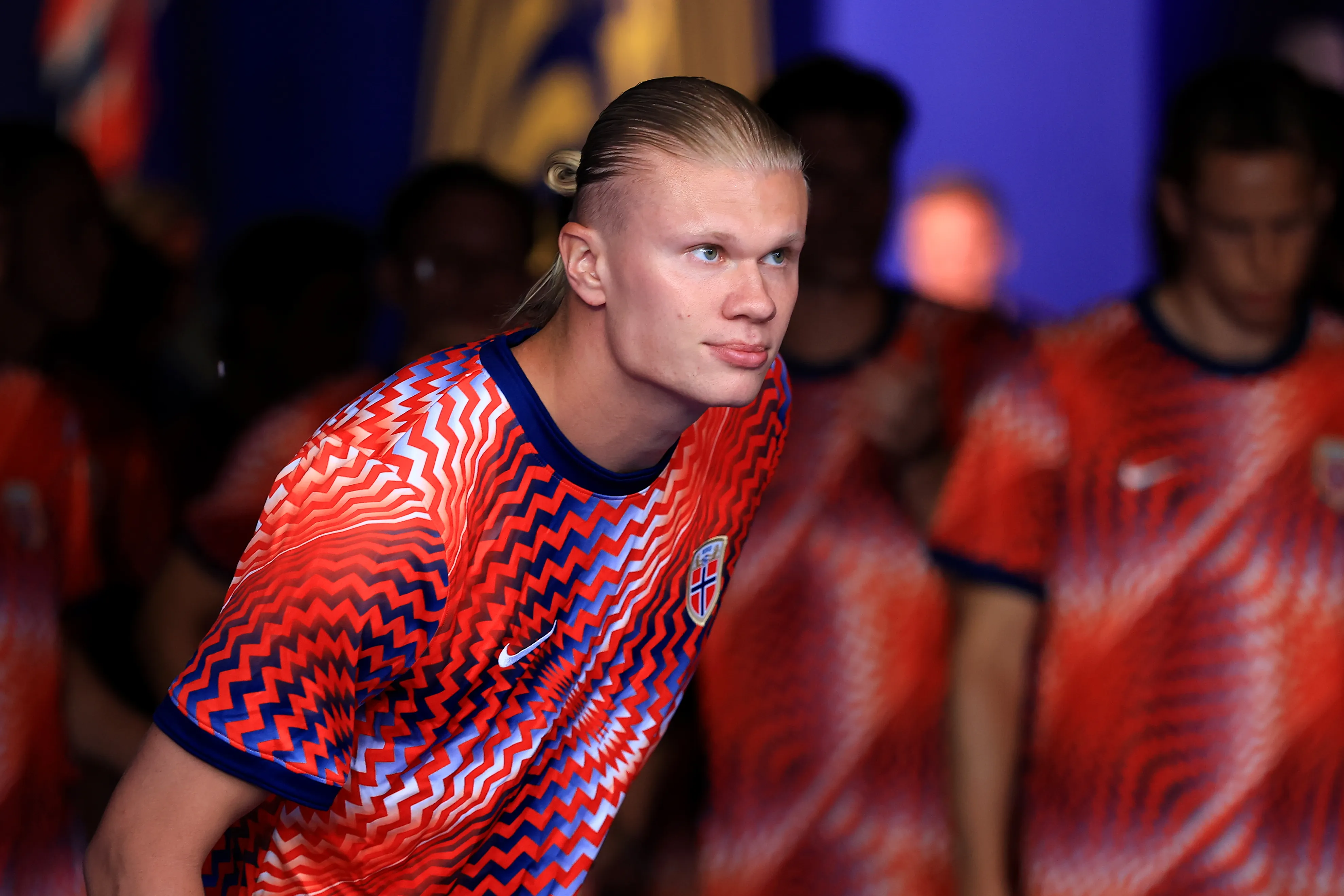 Erling Braut Haaland será titular en Noruega. Está noche se miden ante Senegal y de ganar, aseguran su pasaje a la siguiente fase (Photo by Buda Mendes/Getty Images)