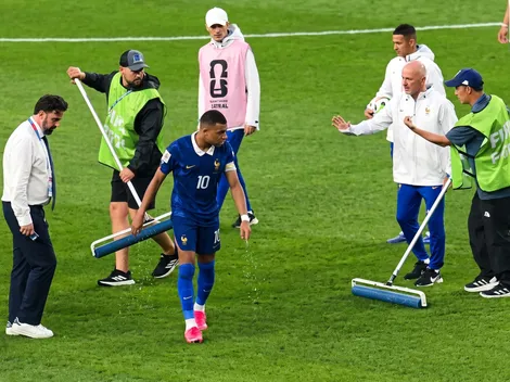 No se vio en TV: Mbappé desesperado da órdenes tras la inundación