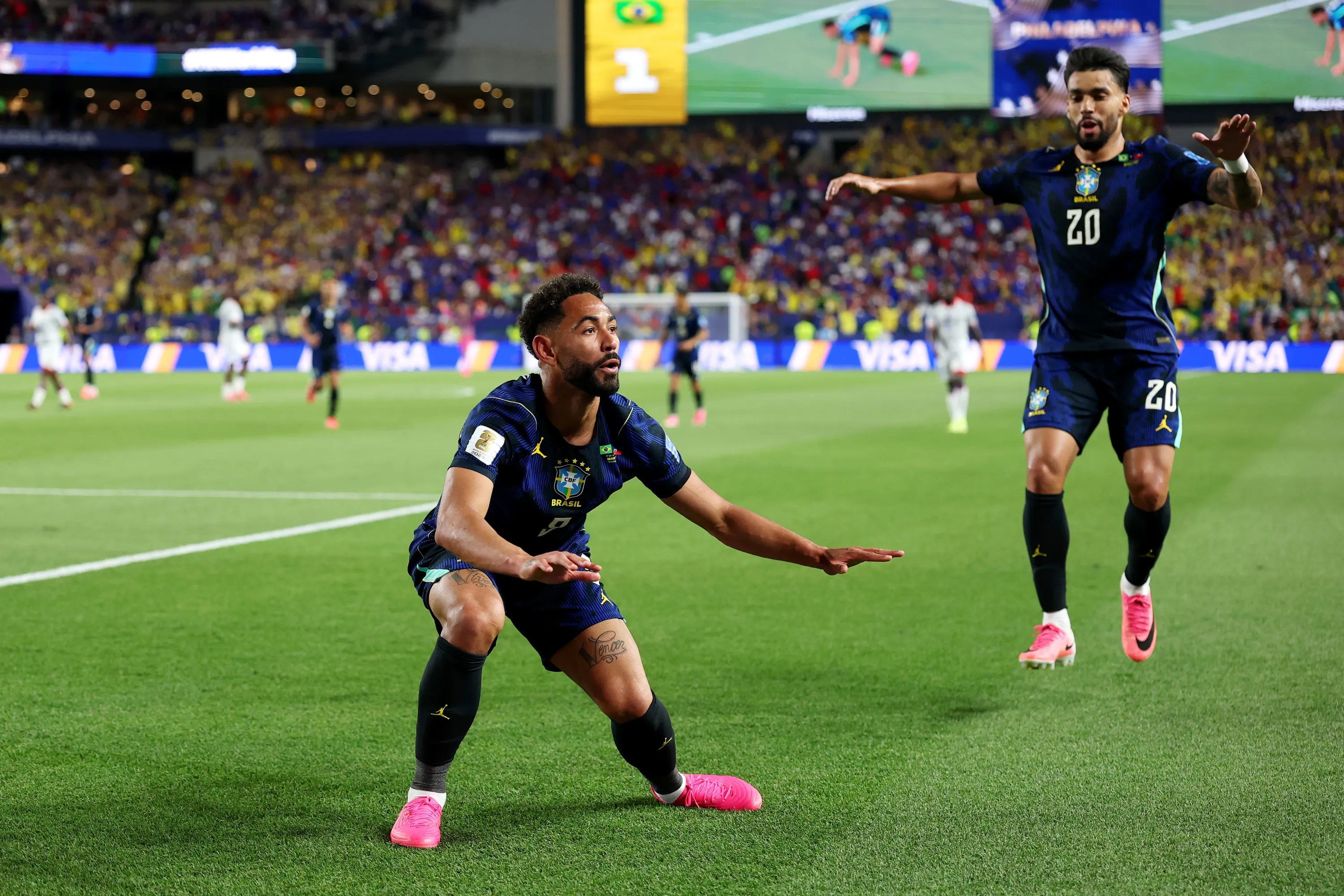 Cuando Brasil anda mal, recurre a sus individualidades. Ante Haití, el que sacó la cara por el equipo fue Matheus Cunha, jugador del Manchester United, que marcó dos goles | Getty Images