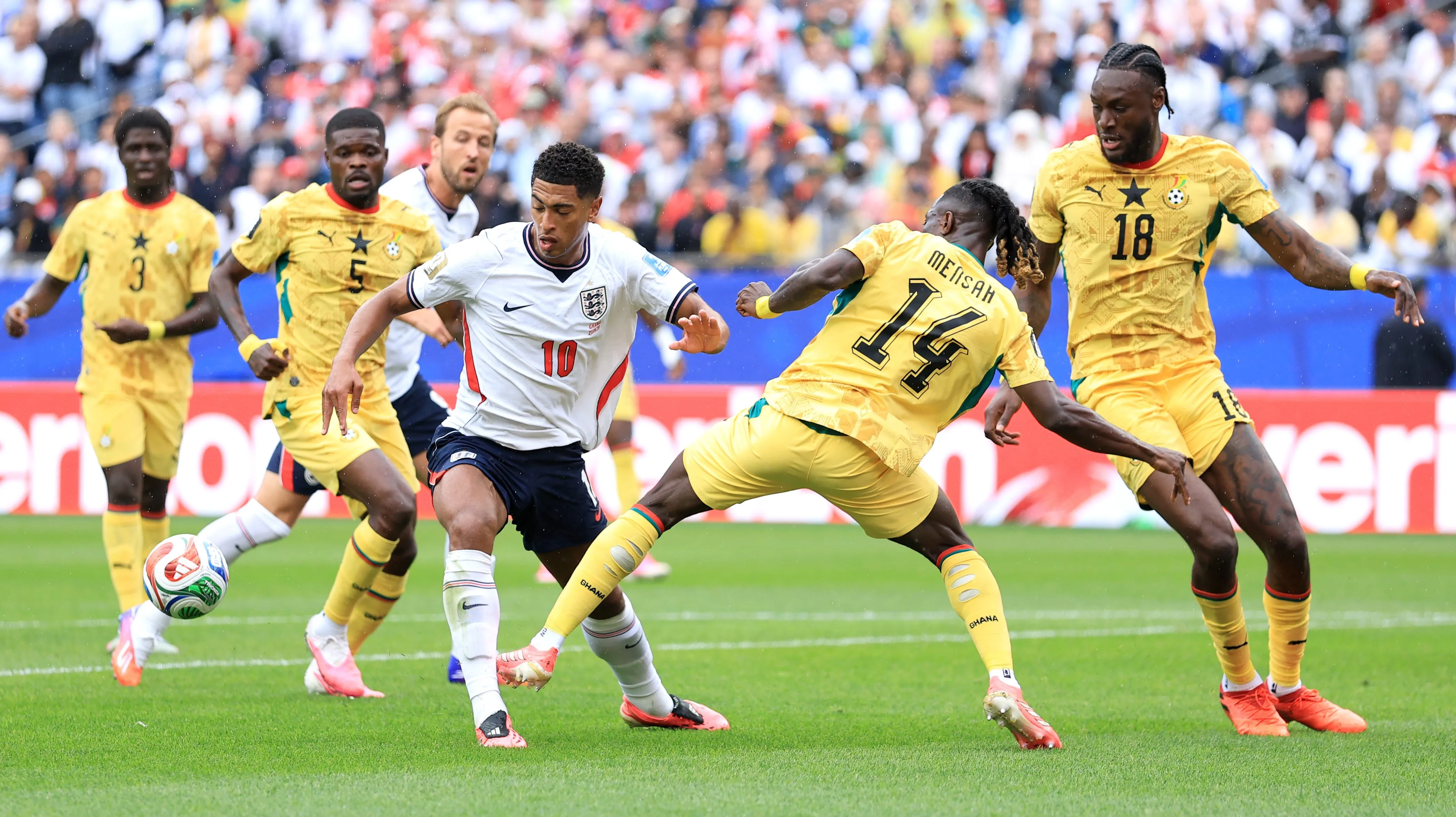 Inglaterra y Ghana no se hicieron daño en el Mundial 2026. Foto: Getty Images.