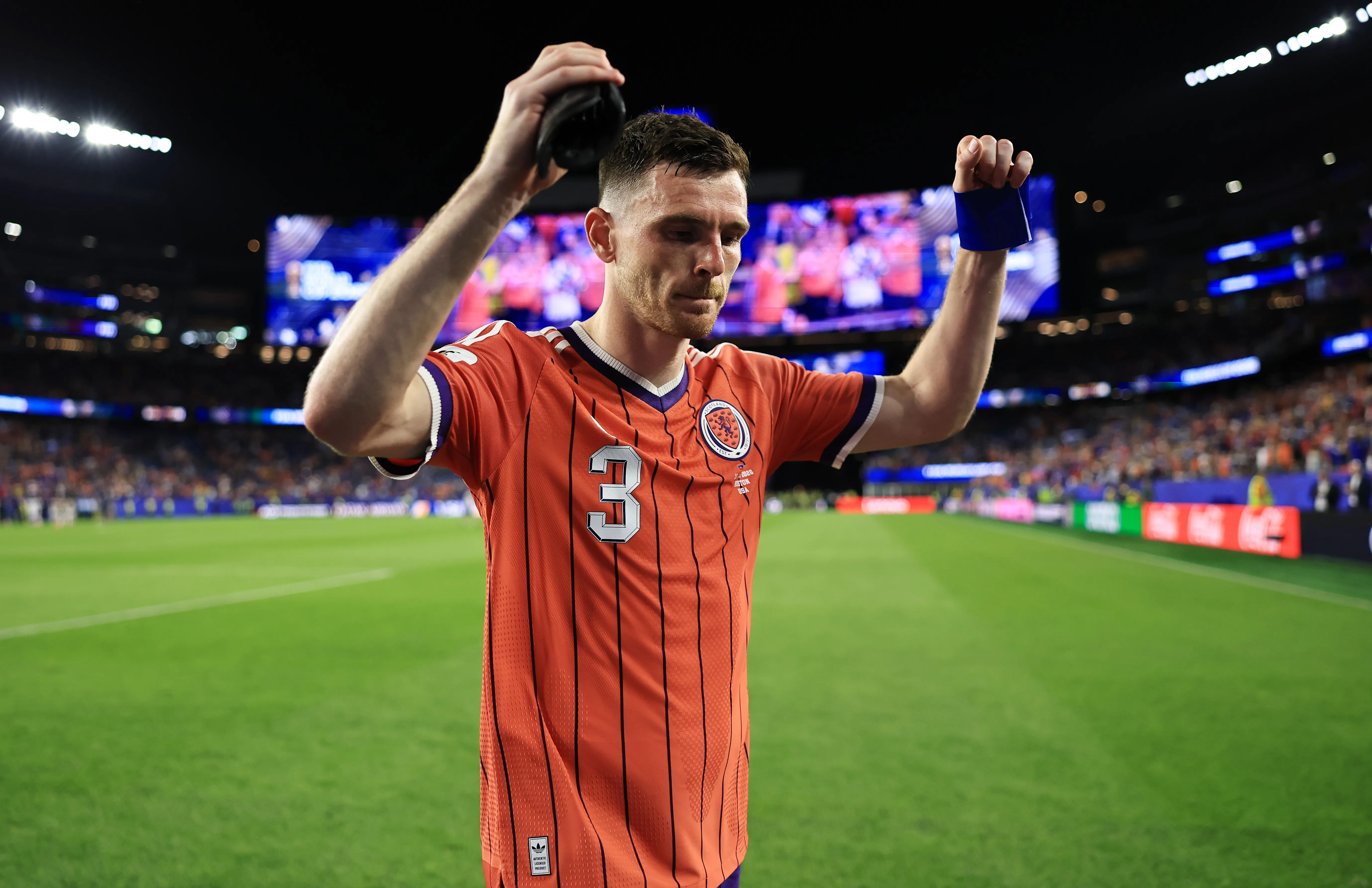 Andrew Robertson tras la victoria de Escocia vs Haití. (Buda Mendes/Getty Images).