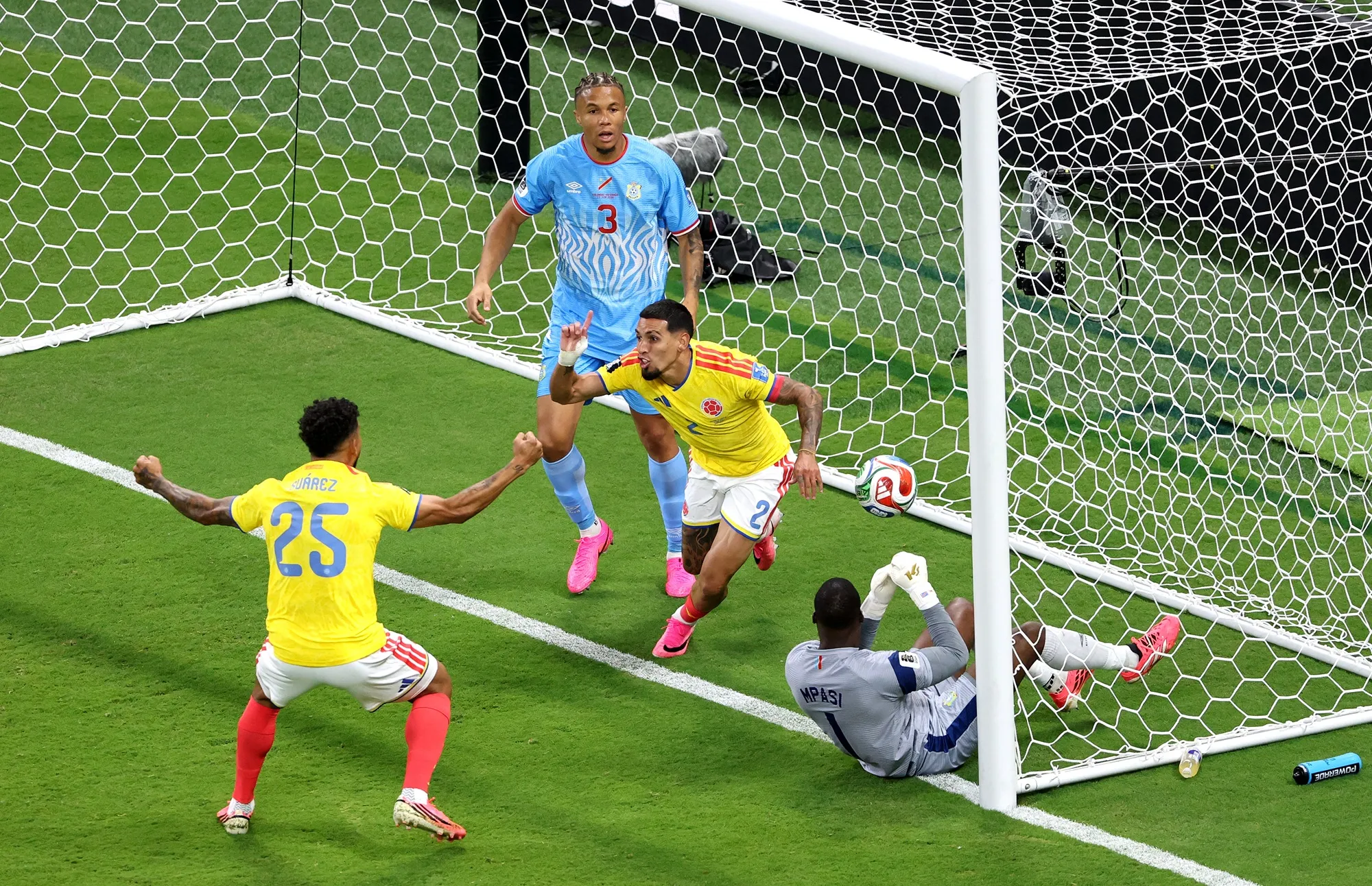 El gol anulado de Daniel Muñoz ante el Congo. (Luke Hales/Getty Images).