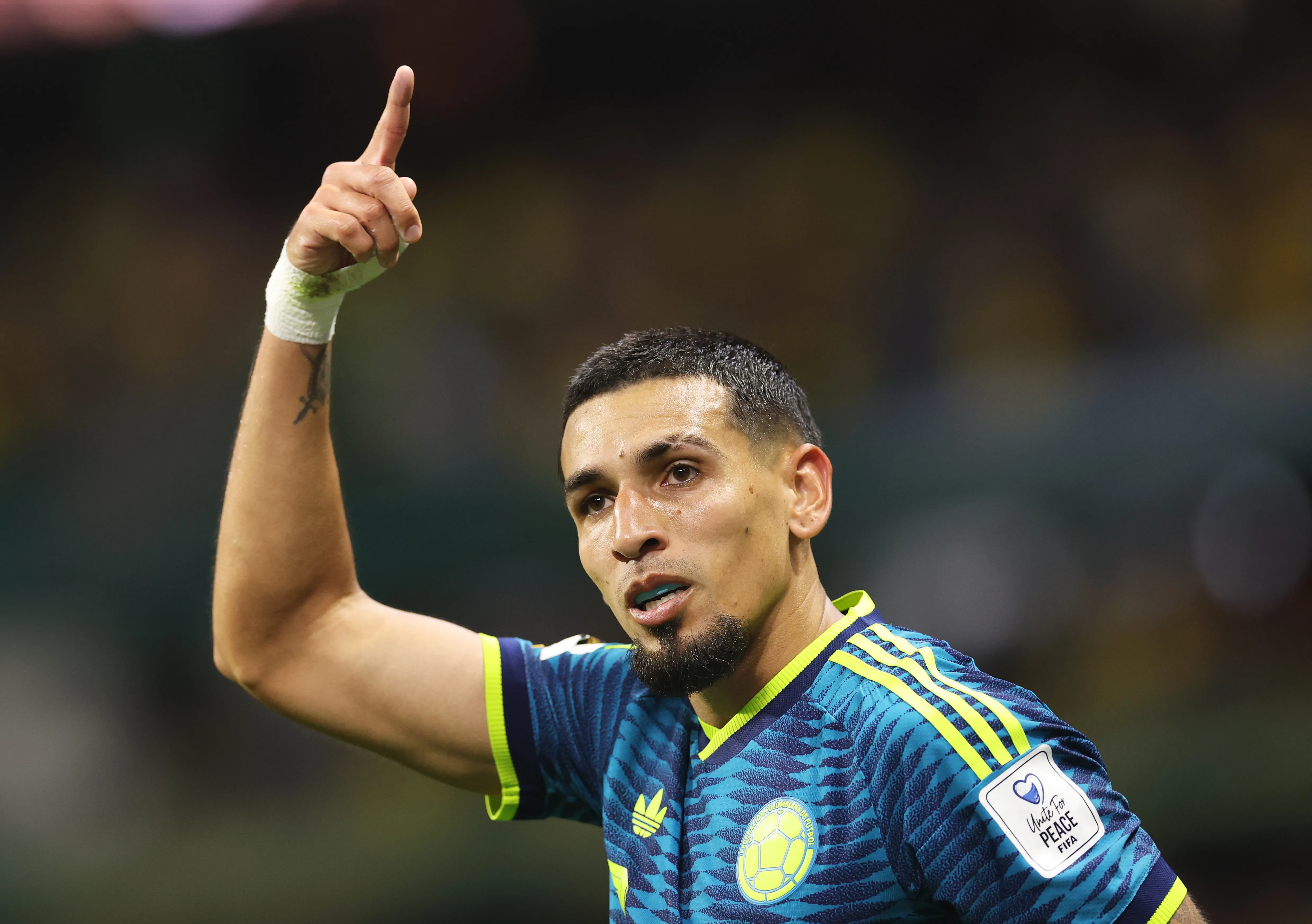 Así festejó el Dani Muñoz versus Uzbekistán en el debut mundialero. (Carl Recine/Getty Images).