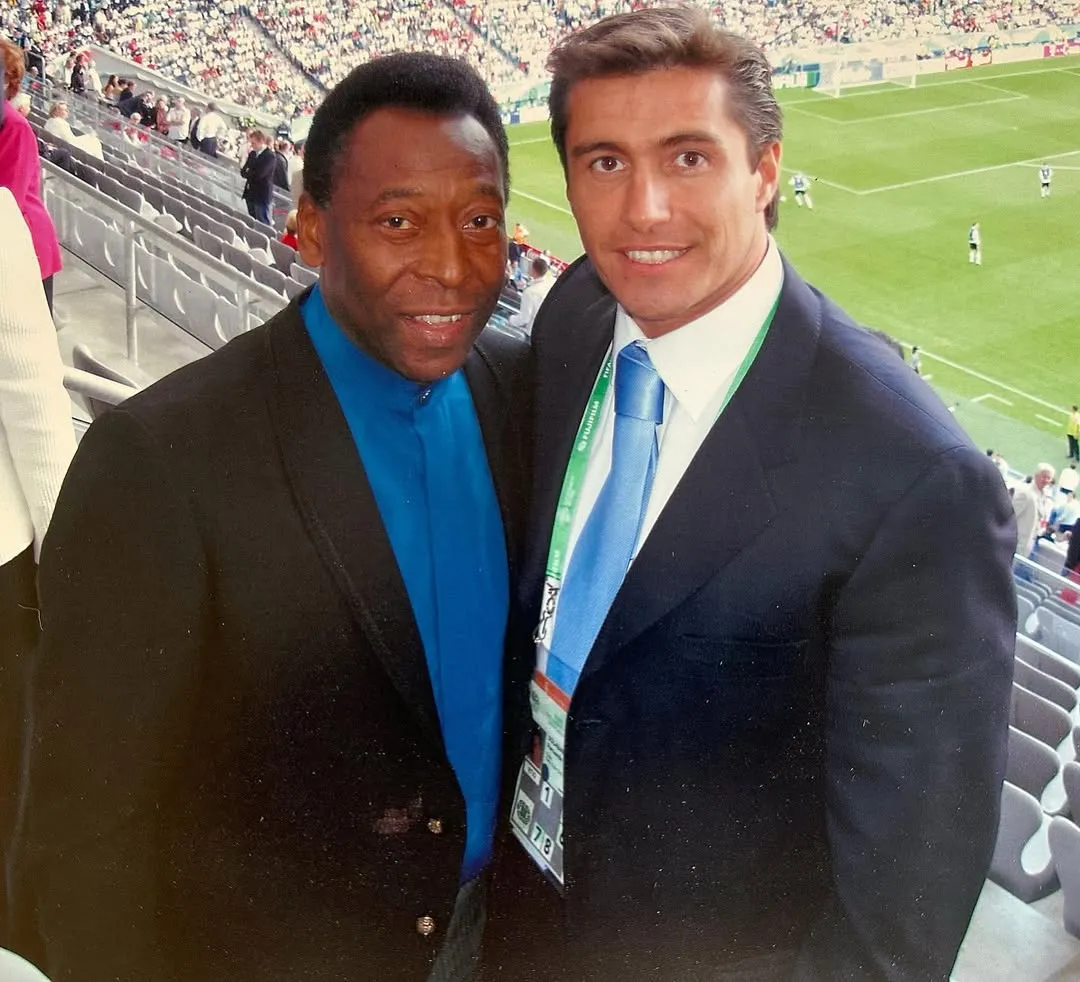 Solabarrieta junto a Pelé en el Mundial de Alemania 2006. Imagen: Instagram