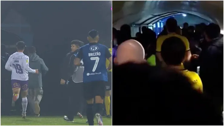 Fuerte pelea tras el partido de Concepción y Huachipato en Copa Chile.