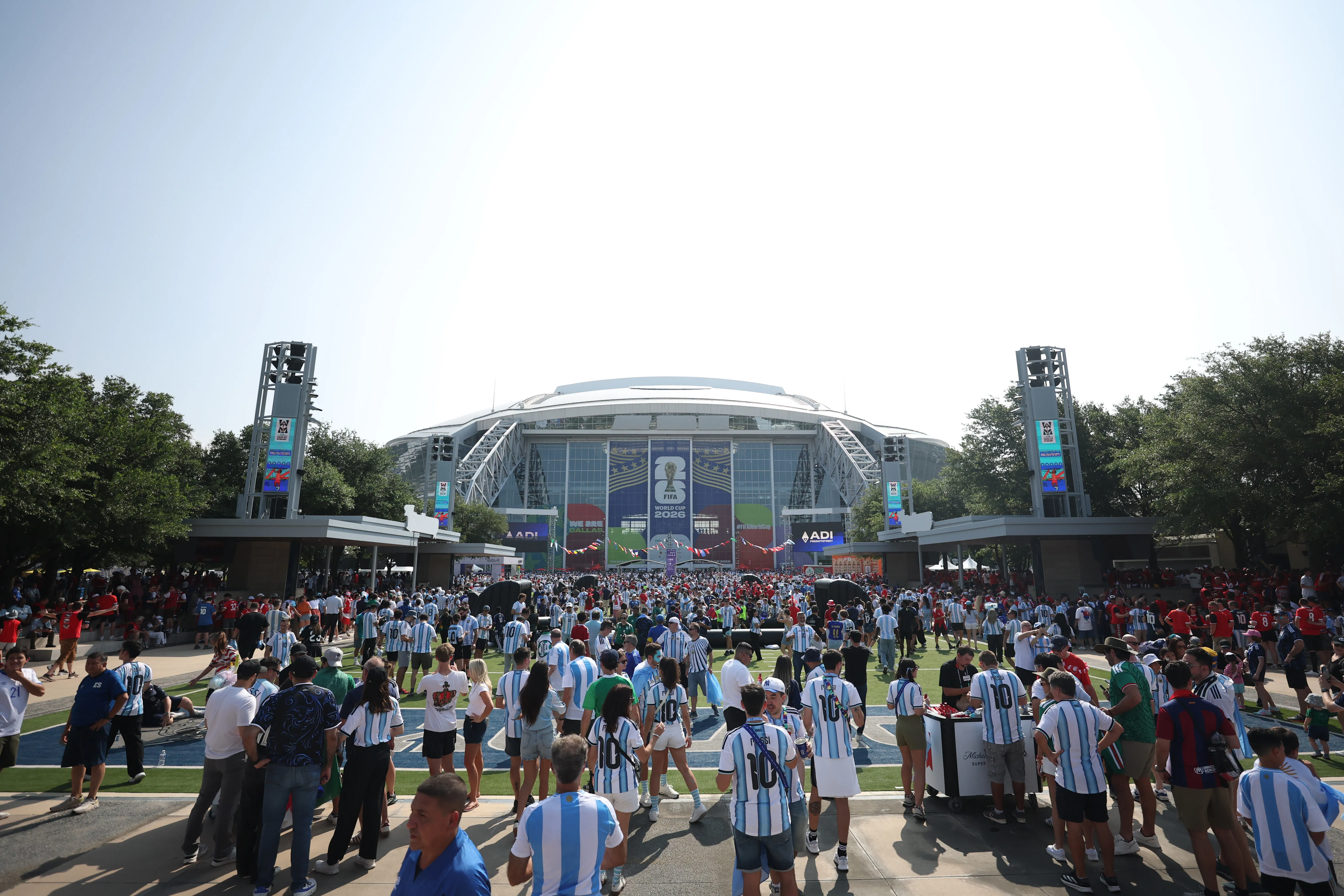 Una gran cantidad de hinchas argentinos están en Estados Unidos apoyando a su selección. | Foto: Getty Images.