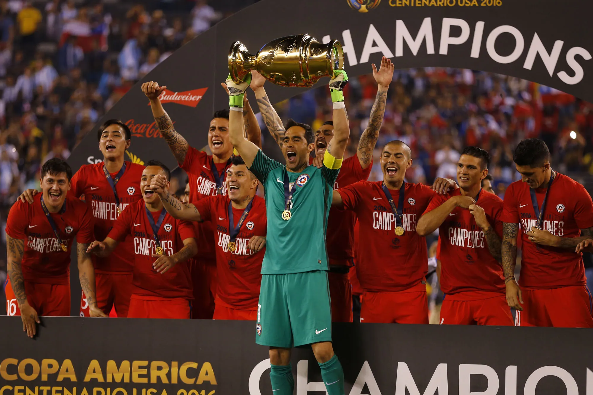 Chile campeón de América en 2016 contra Argentina y Messi.