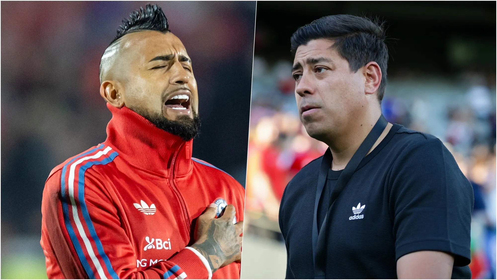 Arturo Vidal y Nicolás Córdova no se han visto para aclarar sus diferencias en Chile. Foto: Photosport.