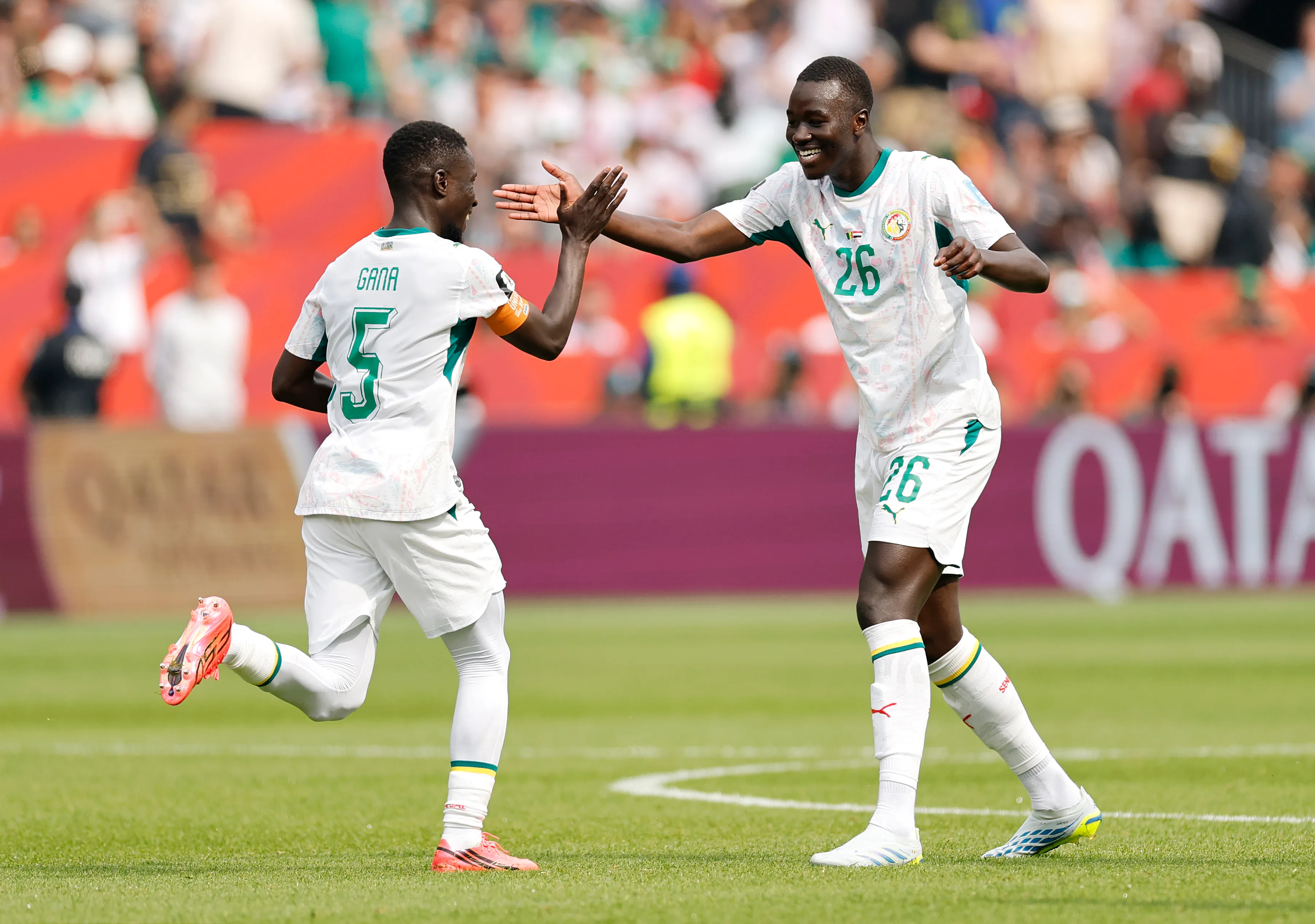 Pape Gueye lideró el triunfazo de Senegal por 4-0 sobre Irak. Foto: Getty Image