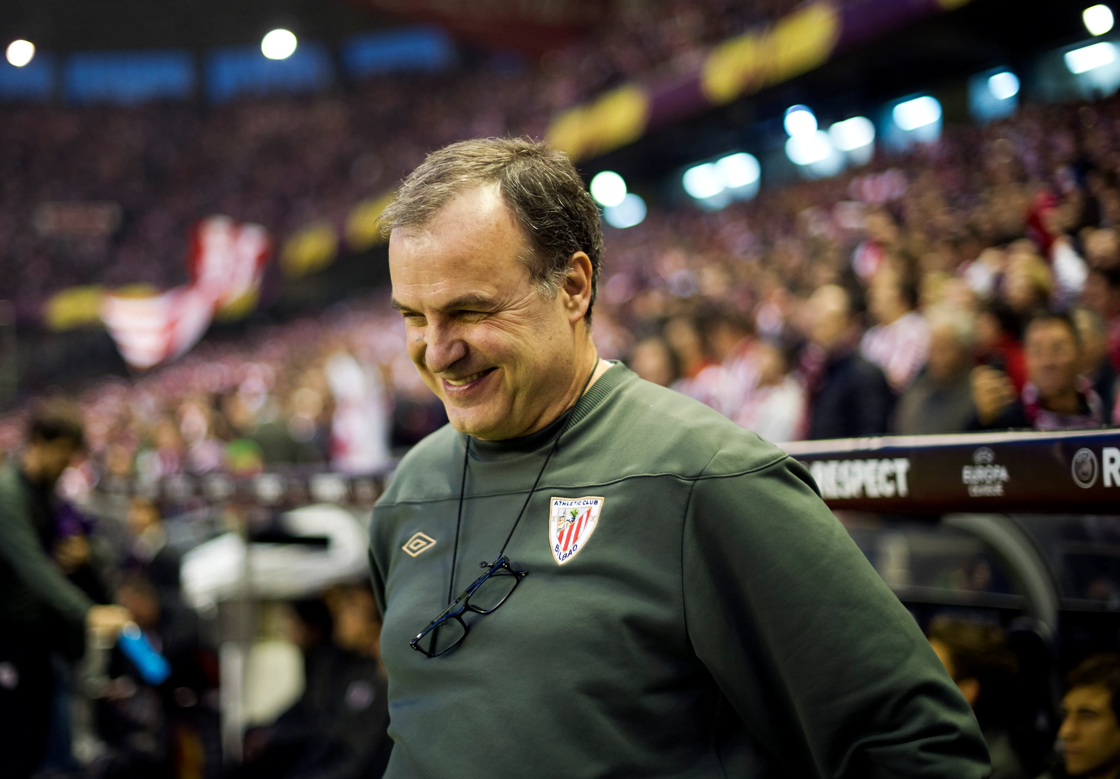 Marcelo Bielsa en el Athletic Club: llegó a la final de la Europa League que perdió ante el Atlético Madrid y a la de la Copa del Rey, donde cayó vs Barcelona. (Jasper Juinen/Getty Images).