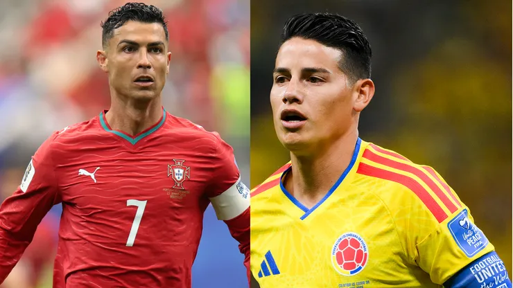 Cristiano Ronaldo y James Rodríguez son los capitanes de los lusos y los cafetaleros. Fueron compañeros en el Real Madrid.