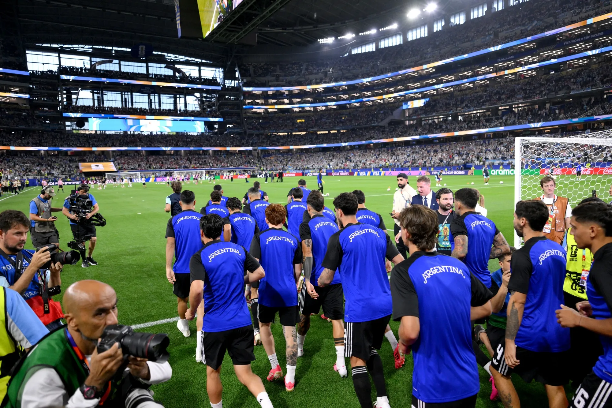 Argentina trabaja en la previa de Jordania.
