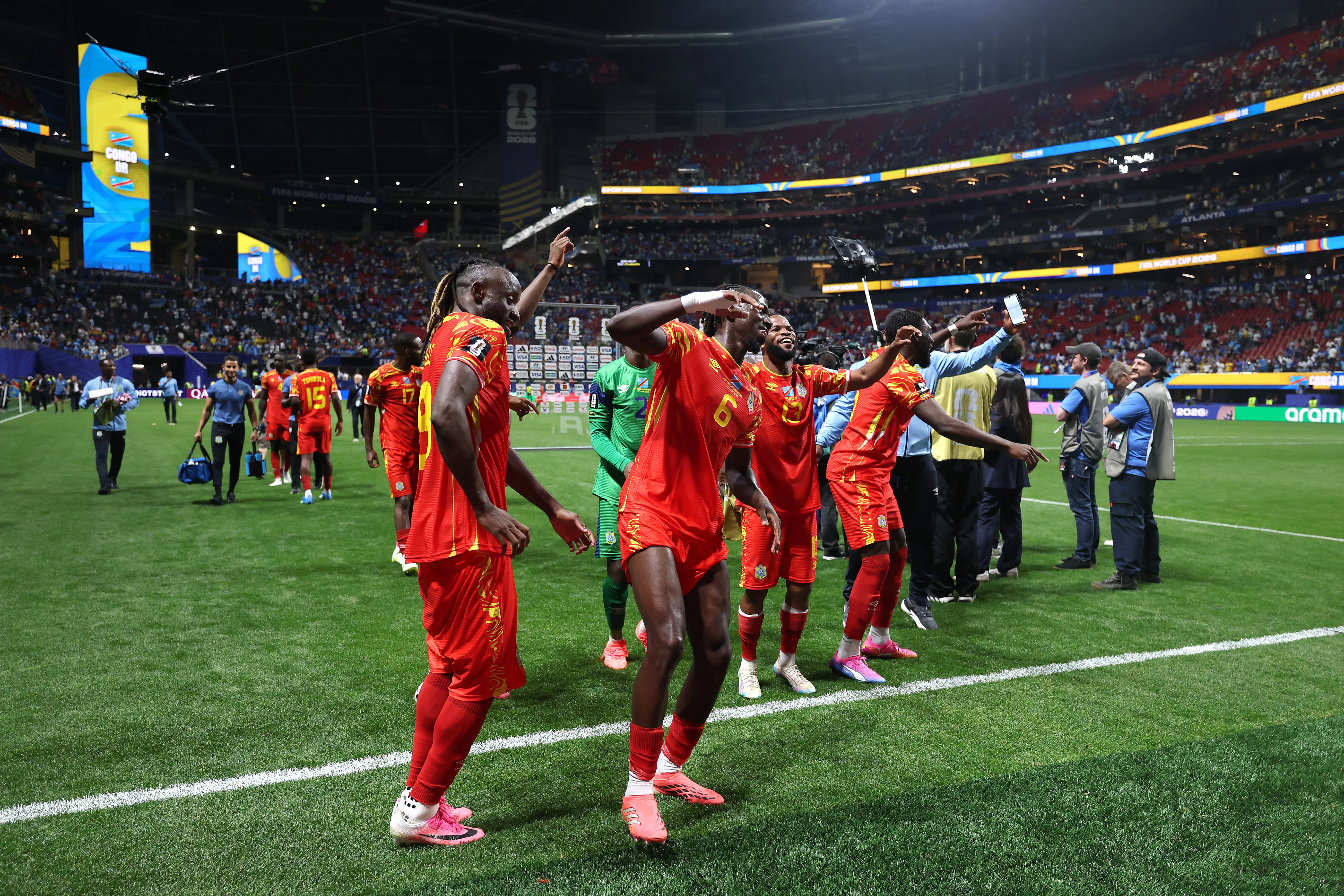 Así celebró la RD Congo su histórico paso a los 16avos de final en el Mundial 2026. (Lars Baron/Getty Images).