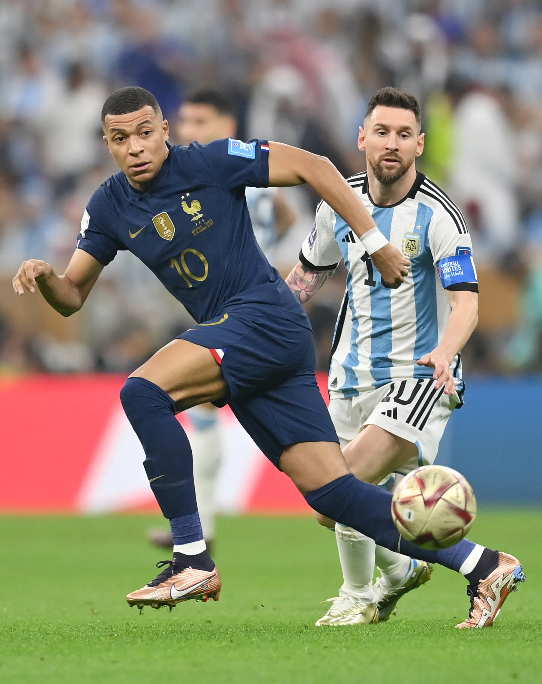 Según la IA, por primera vez en la historia del Mundial se repetiría la final del torneo anterior. En este caso, entre Francia y Argentina. Foto: Getty Images.