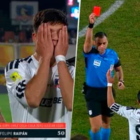 A los 3 minutos: La reacción de Ortiz a la expulsión de Raipán en Colo Colo