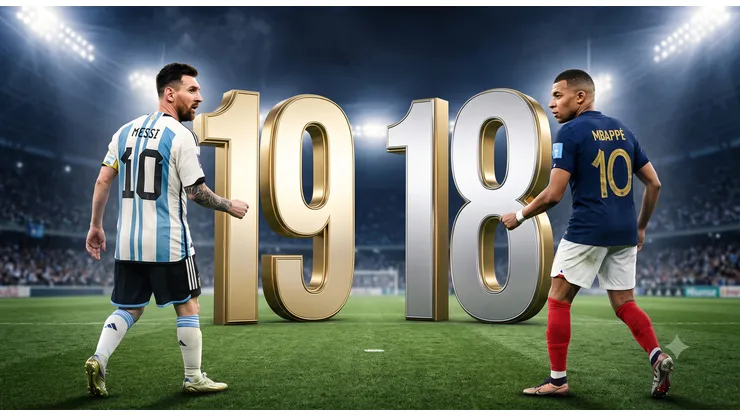Messi con 19 y Mbappé con 18 juegan un Mundial aparte.
